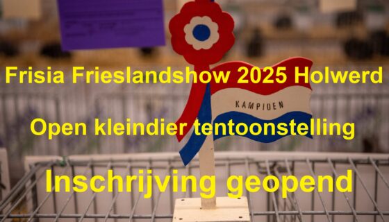 Uitnodiging inschrijving Frisia Frieslandshow 23, 24 en 25 oktober 2025